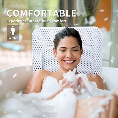 Bath Pillow Full Body, SurSoul Quick-Drying Spa Pillow for Tub, Bathtub ...