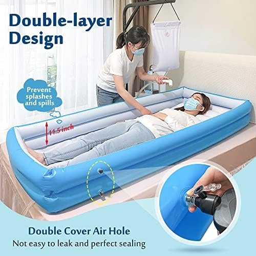 Medical Inflatable Bathtub Portable Shower for Elderly and Disabled Bed ...